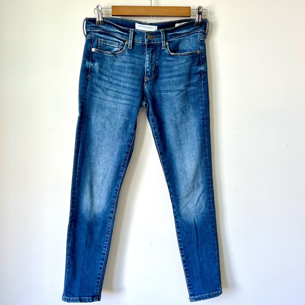 BANANA REPUBLIC Skinny Ankle Blue Jeans—SZ. 26 - Picture 1 of 13
